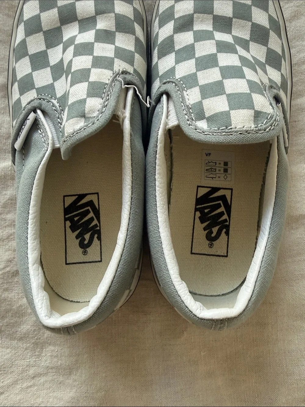 Kids Vans Kids Slip-On Sneakers - Gray and White Checkerboard